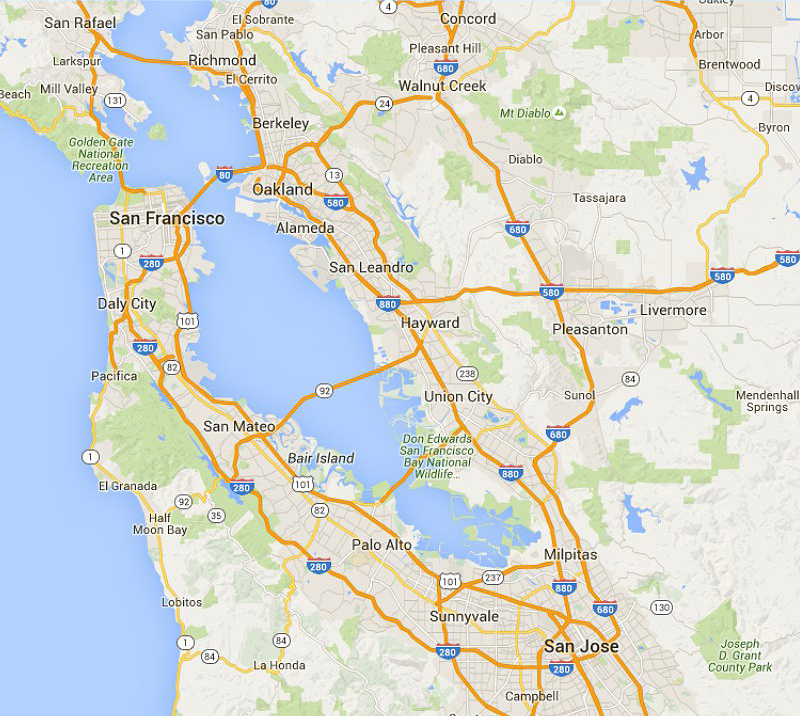 Map of Agile Coach Jobs in Silicon Valley